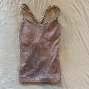 Zella Mauve Heathered Tank Top